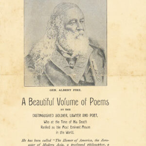 A Rare Piece of Albert Pike Ephemera - A Sales Flyer for "A Beautiful Volume of Poems"