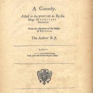 Dramatic Title Leaf for "The Alchemist" by Ben Johnson